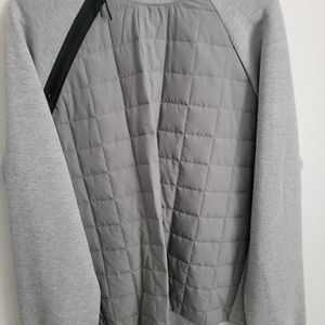 Nike Gray Quilted Jacket with Black Accents